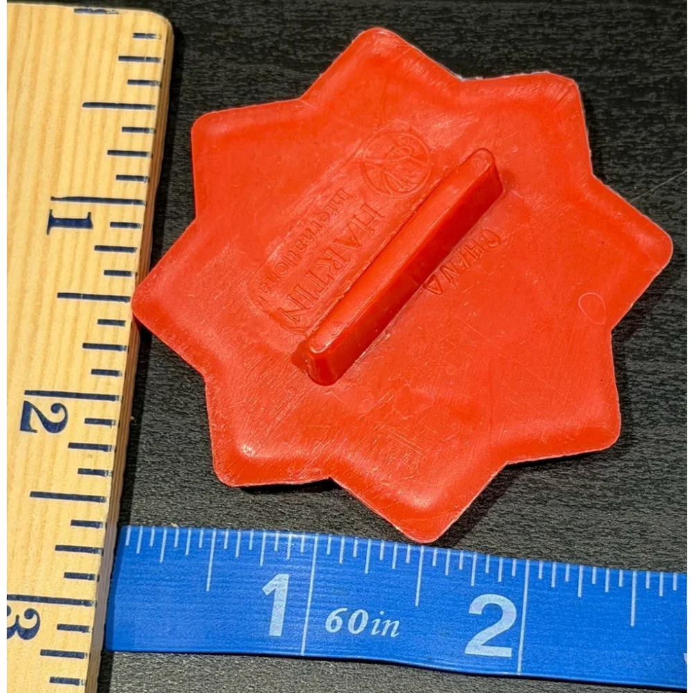 5pc Cookie Cutters Vtg CHRISTMAS Holiday Red Plastic Santa Angel Tree Star Bell‎